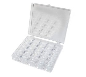 Plastový box na cívky pro šicí stroje