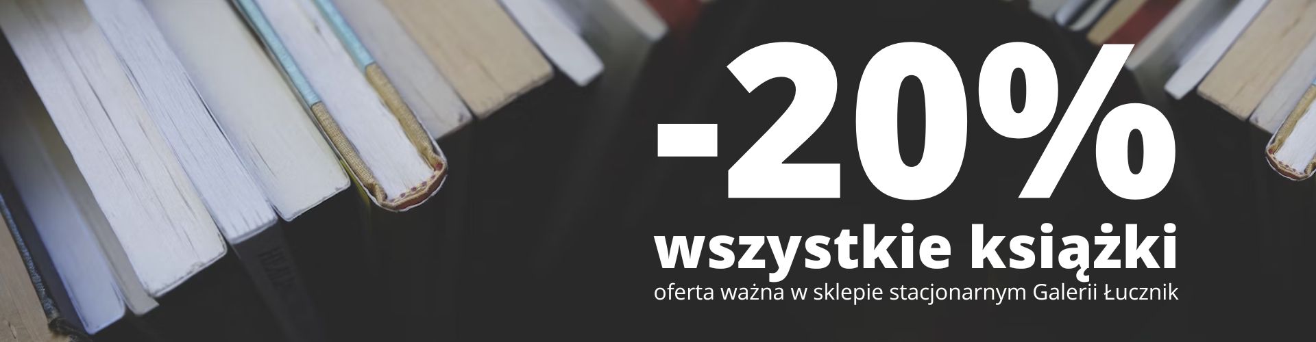 20% rabatu na wszystkie książki