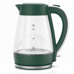 PK-2018 Elektrischer Wasserkocher aus Glas - schwarz