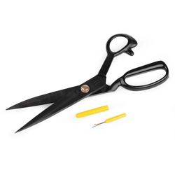 Schwarze Schneiderschere 24 cm mit Nahttrenner