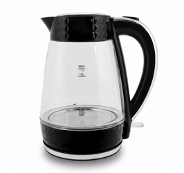 PK-2018 Elektrischer Wasserkocher aus Glas - schwarz