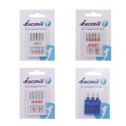 Set of semi-flat needles for Lucznik sewing machines