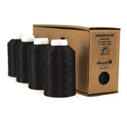 Lucznik Elastic overlock thread set - Black