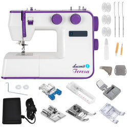 Teresa sewing machine with a set of feet
