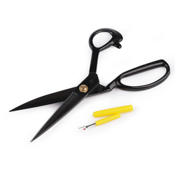 Black Tailor's Scissors 24 cm with Seam Ripper