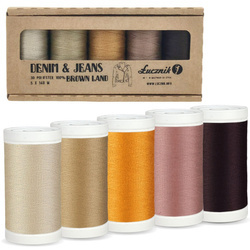 Lucznik thread set: DENIM &amp; JEANS BROWN LAND