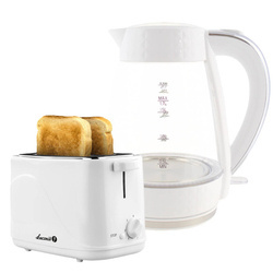 TS-50 W toaster and electric kettle set PK-2018 white