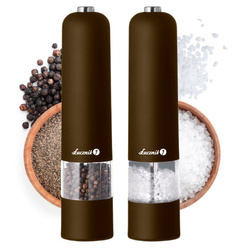 PM-101 chocolate salt and pepper grinders