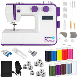 Teresa sewing machine with thread and bobbin set