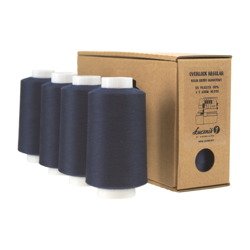 Lucznik Regular overlock thread set - Navy blue