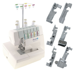 Overlock 820D5 with a set of feet