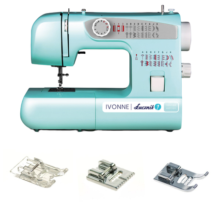 Lucznik IVONNE sewing machine with a set of feet