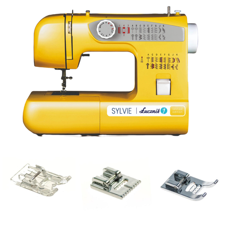Lucznik SYLVIE sewing machine with a set of feet