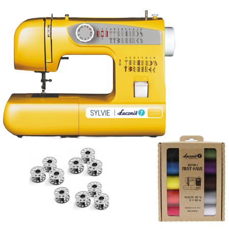 Lucznik SYLVIE sewing machine with thread and bobbin set