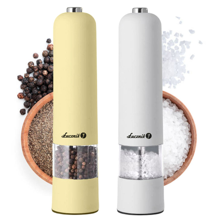 Salt and pepper mills PM-101 vanilla and white