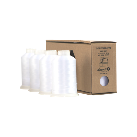 Lucznik Elastic overlock thread set - White