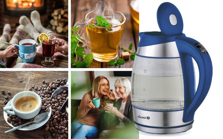 Electric kettle with temperature control WK-2020 blue