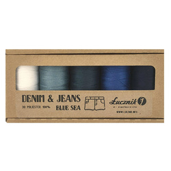 Lucznik thread set: DENIM & JEANS BLUE SEA