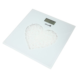 Bathroom scale BS-973 W1- white heart