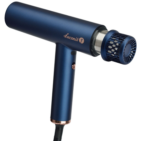 Suszarka do włosów BLDC Łucznik HyperAir IQ 1.0 Midnight Blue1800W funkcja jonizacji ujemnej OUTLET