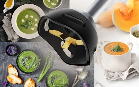 Blender ręczny Łucznik JK-1500 Titanium Black Extra Strong Deluxe Set OUTLET