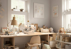 Lucznik Mini Blue Nähmaschine mit Faden und Nadelset