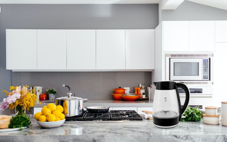 PK-2018 electric glass kettle - black