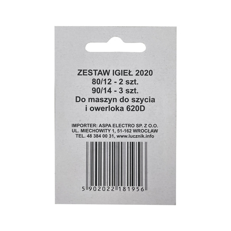 Needle set 2020 for 620D machines and overlocks