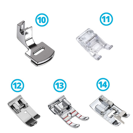 Set of 12 sewing machine feet
