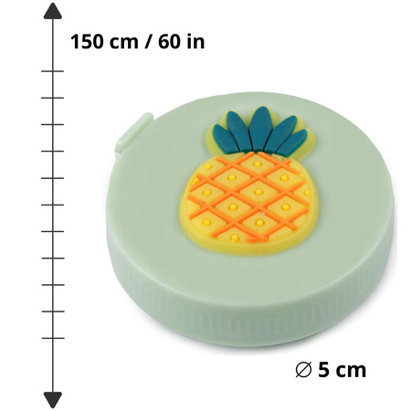Selbstaufrollendes Maßband ANANAS 150 cm