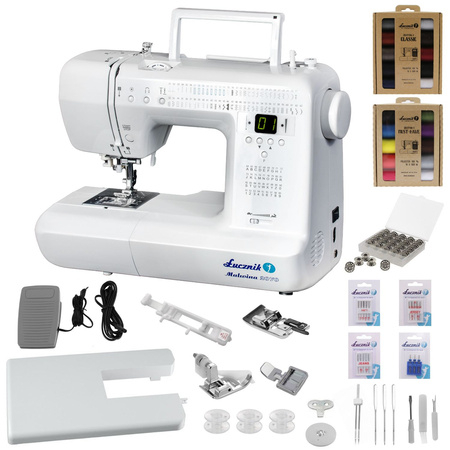 Malvina 2070 sewing machine with table, thread and needles