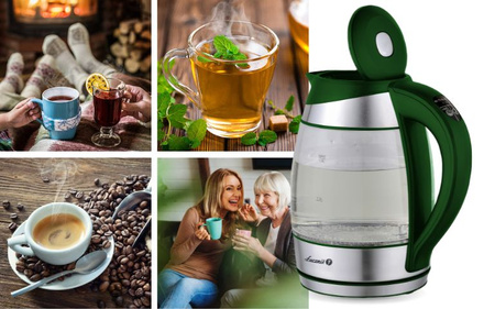 Electric kettle with temperature control WK-2020 bottle green