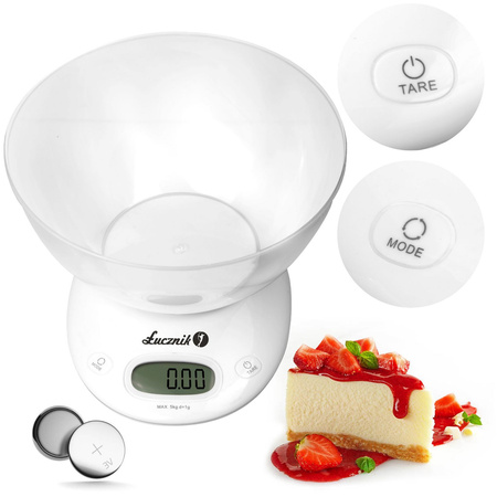 Electronic kitchen scale with bowl PT-2019
