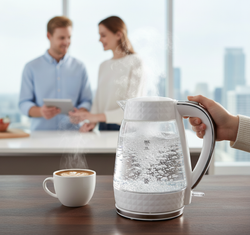 PK-2018 elektrischer Glas-Wasserkocher - weiß