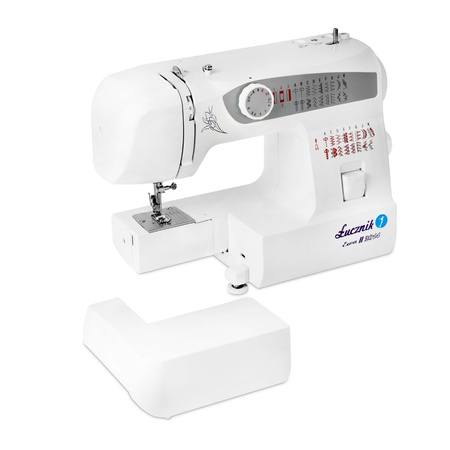 Lucznik Ewa II 2014 sewing machine with case, thread, needles and bobbins