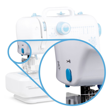 Lucznik Mini Blue sewing machine with accessory set