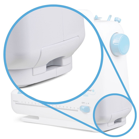 Lucznik Mini Blue Nähmaschine mit Faden und Nadelset