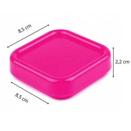Kwadratowa magnetyczna podkładka na igły i szpilki PINK