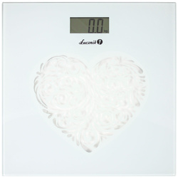 Bathroom scale BS-973 W1- white heart