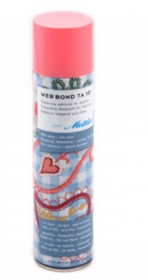 Temporary spray adhesive for fabric