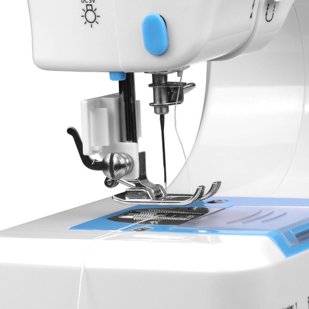 Lucznik Mini Blue Nähmaschine mit Faden und Nadelset