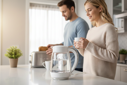 PK-2018 elektrischer Glas-Wasserkocher - weiß