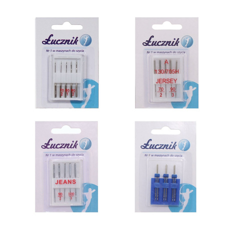 Set of semi-flat needles for Lucznik sewing machines