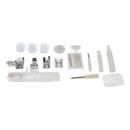 Łucznik maszyna do szycia Malwina 2070 Black Edition ze stolikiem nićmi i walizką