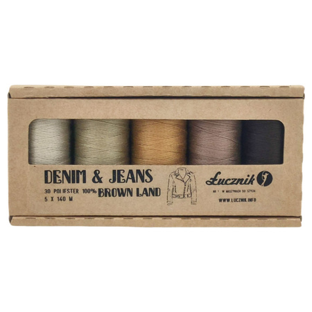 Lucznik thread set: DENIM & JEANS BROWN LAND