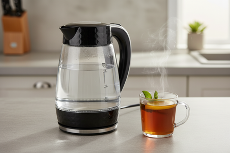 PK-2018 electric glass kettle - black