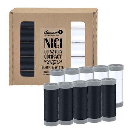 Zestaw nici Łucznik - Black&White Compact