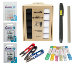 Набір кравецьких аксесуарів № 2 - чорно-білий