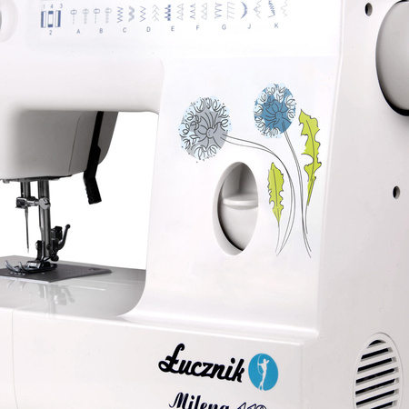 Milena II 419 sewing machine with case, thread, needles and bobbins