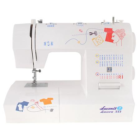 Lucznik Laura 555 sewing machine with a set of feet